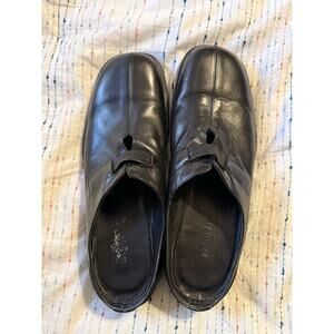 Bachrach Black Leather Size 10 Men’s Slip On Clog Loafer
